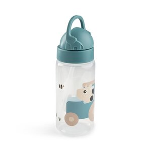 Done by Deer straw bottle Tiny farm 350 ml Blue - Done by Deer