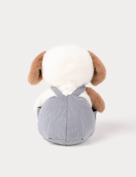 Teddykompaniet soft toy 22cm, Dog with Dungarees  - Teddykompaniet