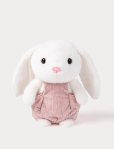 Teddykompaniet soft toy Bunny with Dungarees White - Teddykompaniet