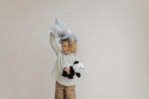 Teddykompaniet soft toy Soft Squad, Panda White - Teddykompaniet