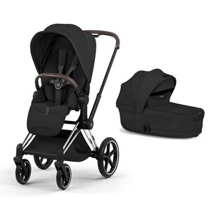 Cybex Priam Style vankrikomplekt Sepia Black,  Chrome Brown raam - Cybex