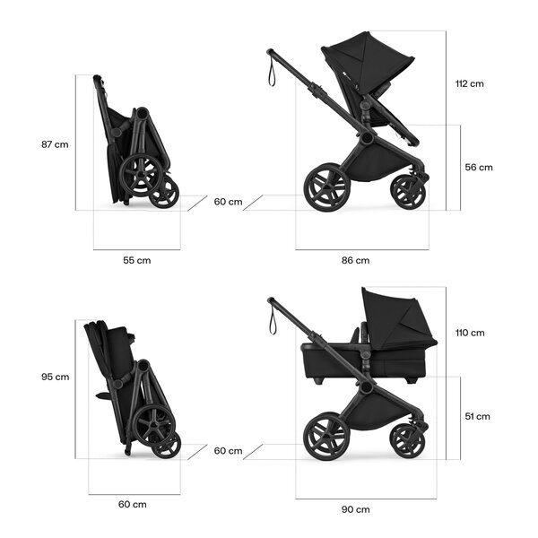 Bugaboo Cub 2in1 stroller set Black/Heritage Black - Bugaboo