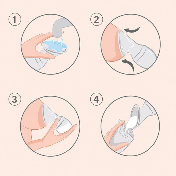 BabyOno Silicone breast pump collector - BabyOno