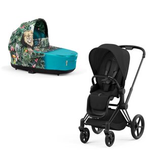 Cybex Priam V4 kомплект коляски Khaled-Sepia Black, Frame Matt Black - Cybex